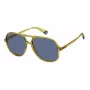 POLAROID PLD6217S40G Okulary przeciwsłoneczne unisex - czarna oprawka, szare soczewki polaryzacyjne 57mm