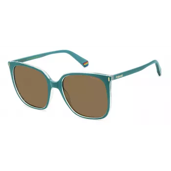 Polaroid PLD6218S1ED Damskie okulary przeciwsłoneczne prostokątne - Polaryzacyjne UV400