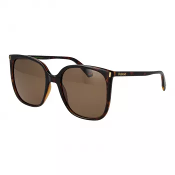 Okulary przeciwsłoneczne Polaroid PLD6218S56086 damskie aviator Havana brązowe polaryzowane 56mm