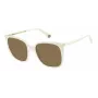 Polaryzacyjne okulary przeciwsłoneczne damskie Polaroid PLD6218SVK6, oprawka Havana Brown, soczewki brązowe, 56/19/140 mm