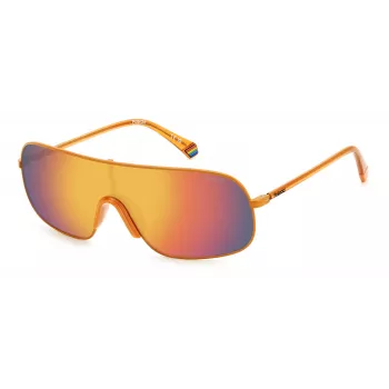 POLAROID PLD6222SL7Q Okulary przeciwsłoneczne unisex - oprawka Havana, zielone soczewki polaryzacyjne, 57 mm