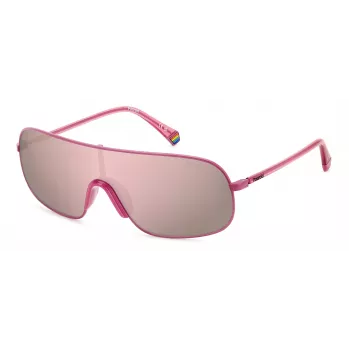 POLAROID PLD6222SMU1 Okulary przeciwsłoneczne unisex - Spolaryzowana kwadratowa oprawka czarno-szara
