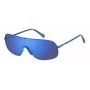 POLAROID PLD6222SPJP Unisex Rectangular Sunglasses - Polarized Grey Lens - Black Frame