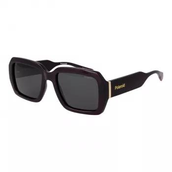 POLAROID PLD6223SX54B3 Unisex Okulary przeciwsłoneczne prostokątne - Havana Brown - 54/19/140 mm