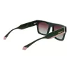 Polaroid PLD6224SX541E Unisex Okulary Przeciwsłoneczne Prostokątne - Szare Szkła, Czarno-Szara Oprawka