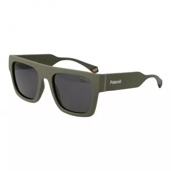 POLAROID PLD6224SX543Y Unisex Okulary Przeciwsłoneczne Prostokątne Havana Zielony 54mm