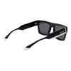 POLAROID PLD6224SX5480 Unisex Rectangular Sunglasses - Black Frame Grey Polarized Lens 54mm