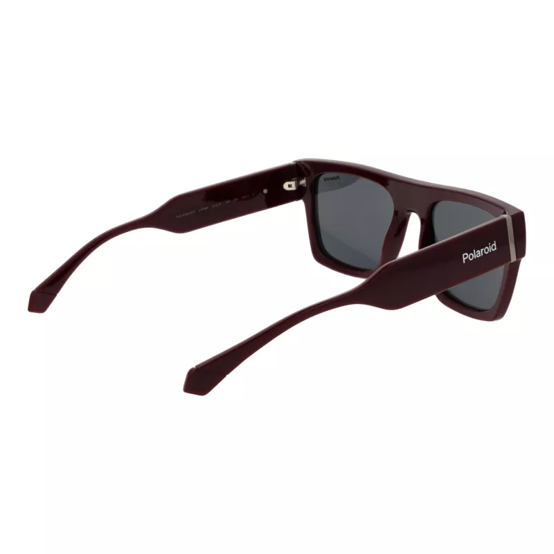 Polaroid PLD6224SX54LH Okulary przeciwsłoneczne unisex - czarna oprawka, szare soczewki 54mm