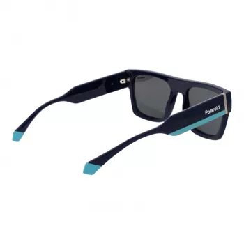 Polaroid PLD6224SX54PJ Okulary przeciwsłoneczne unisex - czarna oprawka, szare soczewki polaryzacyjne 54mm