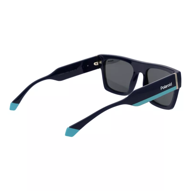 Polaroid PLD6224SX54PJ Okulary przeciwsłoneczne unisex - czarna oprawka, szare soczewki polaryzacyjne 54mm