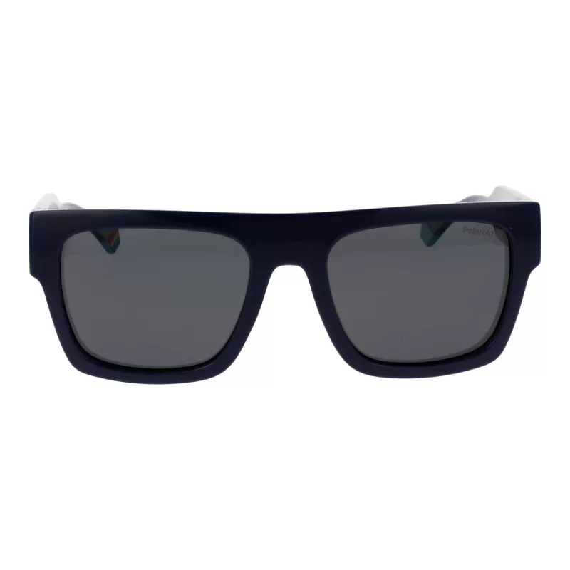 Polaroid PLD6224SX54PJ Okulary przeciwsłoneczne unisex - czarna oprawka, szare soczewki polaryzacyjne 54mm
