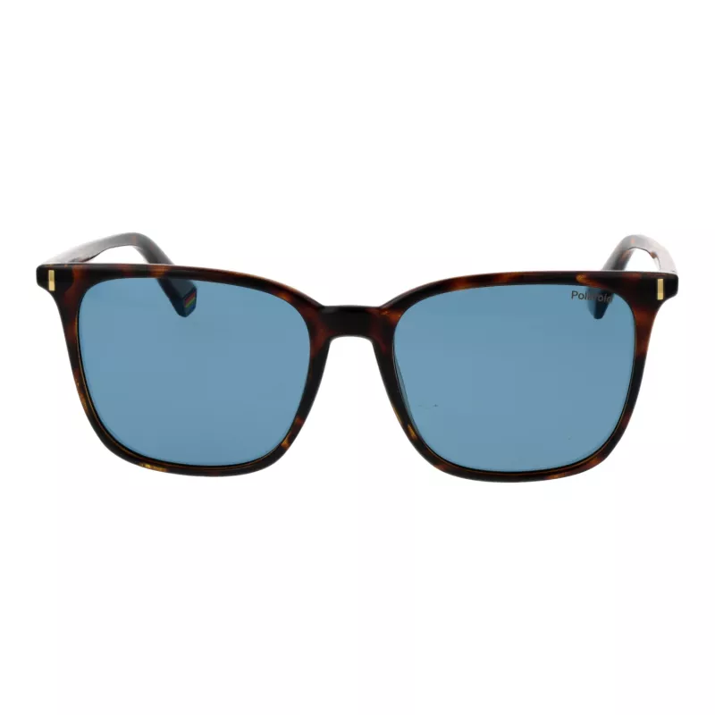 POLAROID PLD6226S54086 Okulary przeciwsłoneczne damskie Havana Brązowe Prostokątne Polaryzacyjne 54mm