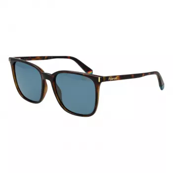POLAROID PLD6226S54086 Okulary przeciwsłoneczne damskie Havana Brązowe Prostokątne Polaryzacyjne 54mm