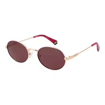 Polaroid PLD6228SX53LT Unisex Okulary przeciwsłoneczne prostokątne - Oprawka Havana, brązowe soczewki polaryzacyjne - 53mm