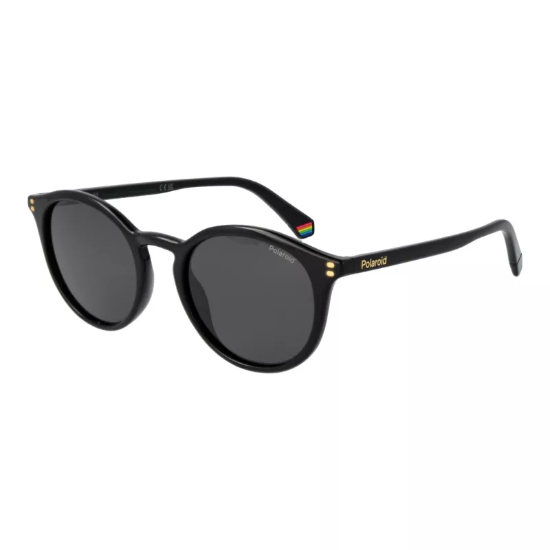 POLAROID PLD6233S51807 Unisex Square Sunglasses - Black Frame Grey Polarized Lens 51mm