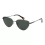 Polaroid PLD6234SX57AS Damskie Okulary Przeciwsłoneczne Polaryzacyjne - Czarna Oprawka Szare Szkła 57mm