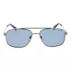 Polaroid PLD6235SX56V8 Męskie okulary przeciwsłoneczne z polaryzacją Kwadratowa szara oprawka Szare szkło 56mm