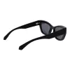 POLAROID PLD6237SX5280 Damskie okulary przeciwsłoneczne z polaryzacją - czarna oprawka, szare szkła, 52mm