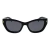 POLAROID PLD6237SX5280 Damskie okulary przeciwsłoneczne z polaryzacją - czarna oprawka, szare szkła, 52mm