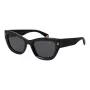 POLAROID PLD6237SX5280 Damskie okulary przeciwsłoneczne z polaryzacją - czarna oprawka, szare szkła, 52mm