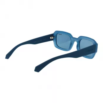Polaroid PLD6239SX51MV Unisex Okulary Przeciwsłoneczne Prostokątne - Czarna Oprawka Szare Szkło 51mm