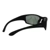 Polaroid PLD7005S63YYV Unisex Okulary Przeciwsłoneczne Prostokątne - Czarna Oprawka Szare Szkła 63mm