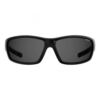 POLAROID PLD7029S807 Unisex Sportowe Okulary Przeciwsłoneczne - Soczewki Polaryzacyjne Szare - Oprawa Czarna