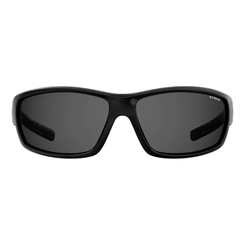 POLAROID PLD7029S807 Unisex Sportowe Okulary Przeciwsłoneczne - Soczewki Polaryzacyjne Szare - Oprawa Czarna