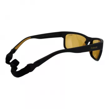 Okulary przeciwsłoneczne sportowe męskie Polaroid PLD7031S59PGC - czarna oprawka, szare soczewki polaryzacyjne 59mm