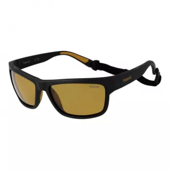 Okulary przeciwsłoneczne sportowe męskie Polaroid PLD7031S59PGC - czarna oprawka, szare soczewki polaryzacyjne 59mm