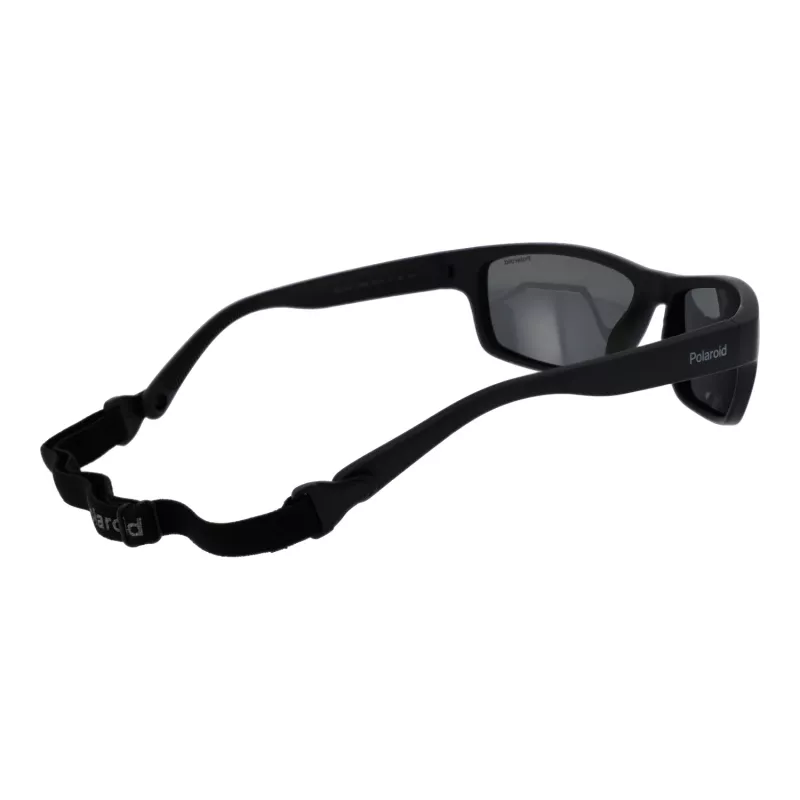 POLAROID PLD7037S60807 Unisex Okulary Przeciwsłoneczne Pilot - Szare Szkła - Czarna Oprawka