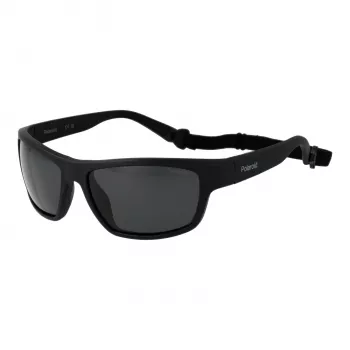 POLAROID PLD7037S60807 Unisex Okulary Przeciwsłoneczne Pilot - Szare Szkła - Czarna Oprawka