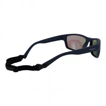 Polaroid PLD7037S60PJP Unisex Okulary Przeciwsłoneczne Prostokątne - Czarna Oprawka Szare Szkła 60mm