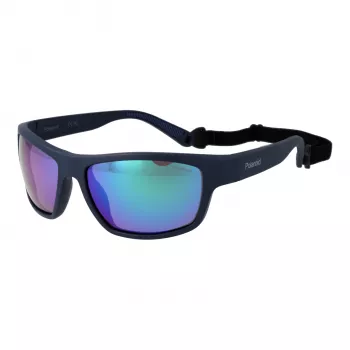 Polaroid PLD7037S60PJP Unisex Okulary Przeciwsłoneczne Prostokątne - Czarna Oprawka Szare Szkła 60mm