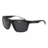 POLAROID PLD7040S5908A Męskie prostokątne okulary przeciwsłoneczne z soczewkami polaryzacyjnymi - szara oprawka, szare szkła 59mm
