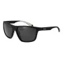 POLAROID PLD7040S5908A Męskie prostokątne okulary przeciwsłoneczne z soczewkami polaryzacyjnymi - szara oprawka, szare szkła 59mm