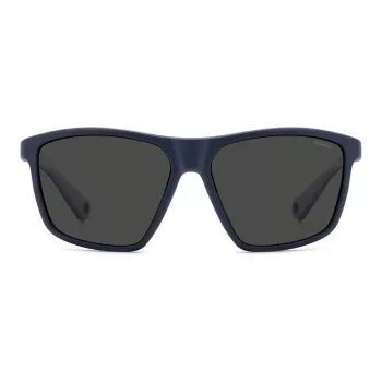 Okulary przeciwsłoneczne POLAROID PLD7040SFLL dla mężczyzn - czarna oprawka, szare soczewki polaryzacyjne, 59 mm