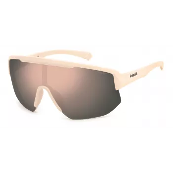 Okulary przeciwsłoneczne unisex shield Polaroid PLD7047SZ1P - czarna oprawka, szare soczewki polaryzacyjne 99mm