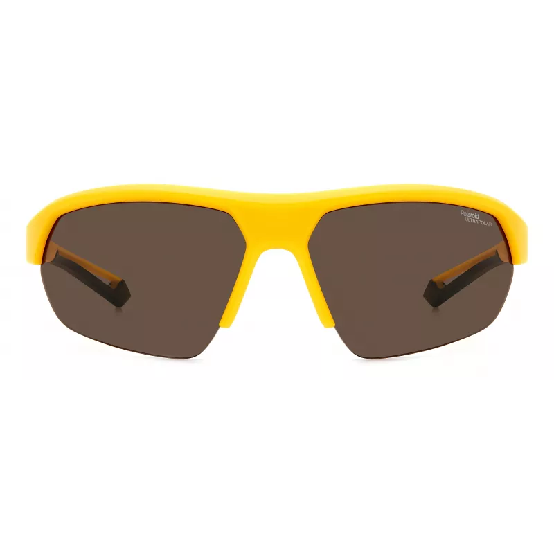 Polaroid PLD7048S2V7G6 Okulary przeciwsłoneczne unisex - oprawka Havana/Brąz, zielone soczewki polaryzacyjne, 65/17/130 mm