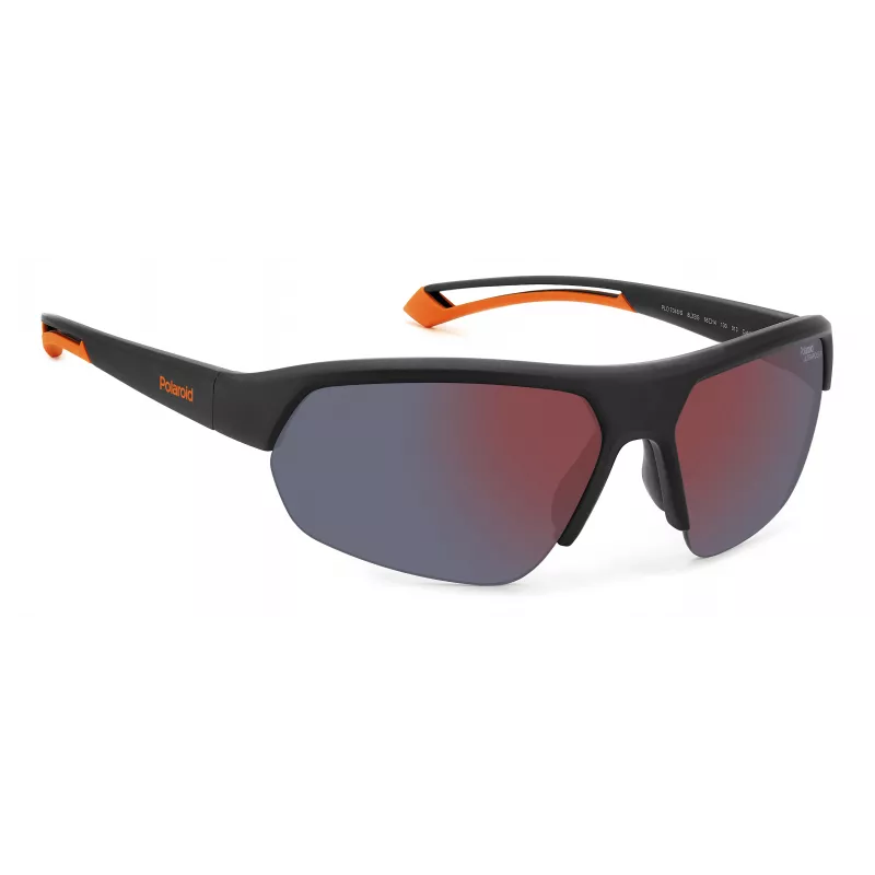 Polaroid PLD7048S8LZG6 Unisex Pilot Sunglasses - Grey Lens, Black Frame