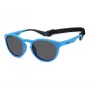 POLAROID PLD7050SMVU Unisex Kwadratowe Okulary Przeciwsłoneczne - Matowa Czarna Oprawka, Szare Soczewki Polaryzacyjne, 52mm