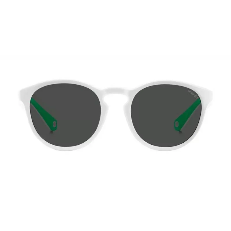 POLAROID PLD7050SVK6 Unisex Okulary przeciwsłoneczne prostokątne - czarna oprawka, szare soczewki polaryzacyjne 52mm