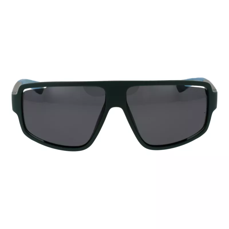Polaroid PLD7054S61DLD Męskie okulary przeciwsłoneczne prostokątne - czarna oprawka, szare szkła