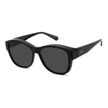 Okulary przeciwsłoneczne unisex Polaroid PLD9019S08A - czarna oprawka, szare soczewki polaryzacyjne