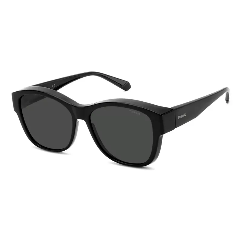 Okulary przeciwsłoneczne unisex Polaroid PLD9019S08A - czarna oprawka, szare soczewki polaryzacyjne
