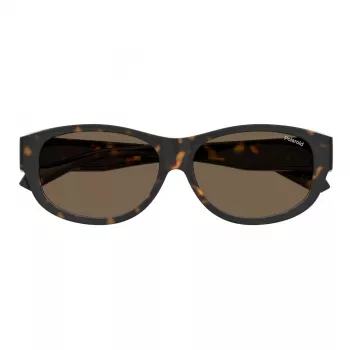 Okulary przeciwsłoneczne Polaroid PLD9020S086 Unisex Havana Kwadratowa Oprawka Plastikowa Brązowe Soczewki Polaryzacyjne