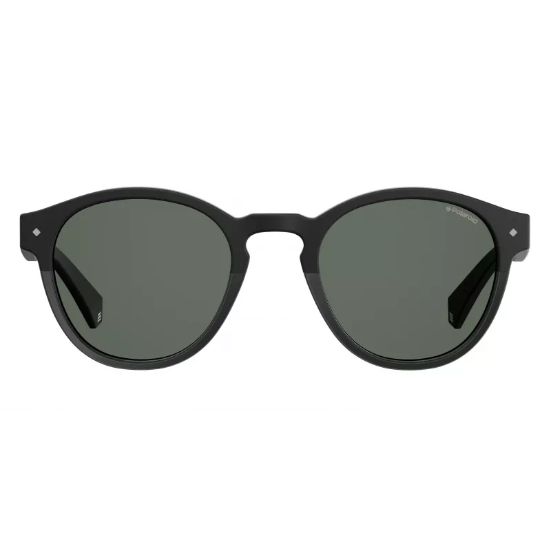 POLAROID Unisex PLD6042S807M9 Okulary przeciwsłoneczne - Kwadratowa oprawka pełna z tworzywa sztucznego z polaryzowanymi szarymi soczewkami - Ochrona UV400 - Szerokość soczewki 49 mm