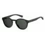 POLAROID Unisex PLD6042S807M9 Okulary przeciwsłoneczne - Kwadratowa oprawka pełna z tworzywa sztucznego z polaryzowanymi szarymi soczewkami - Ochrona UV400 - Szerokość soczewki 49 mm