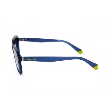 POLAROID Unisex PLD6161SPJP Prostokątne Okulary Przeciwsłoneczne Polaryzacyjne - Czarna Oprawka Szare Szkła 58mm