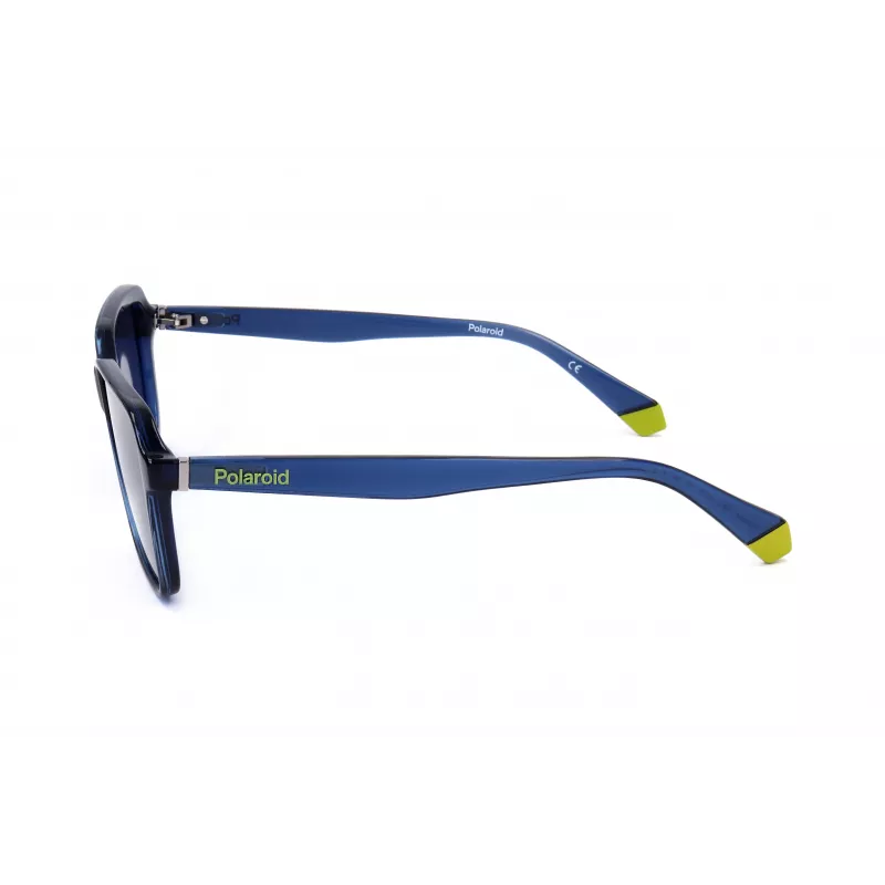POLAROID Unisex PLD6161SPJP Prostokątne Okulary Przeciwsłoneczne Polaryzacyjne - Czarna Oprawka Szare Szkła 58mm